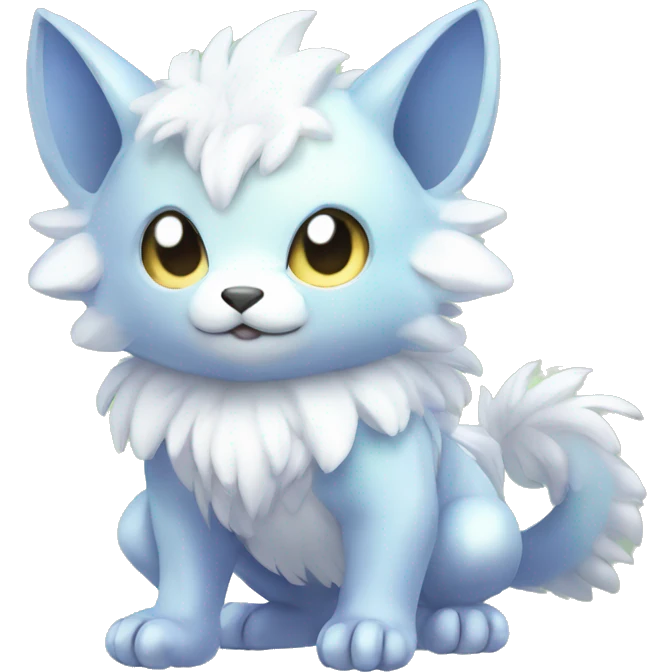 Cute cool shiny fantasy animal hybrid Fakemon full body emoji