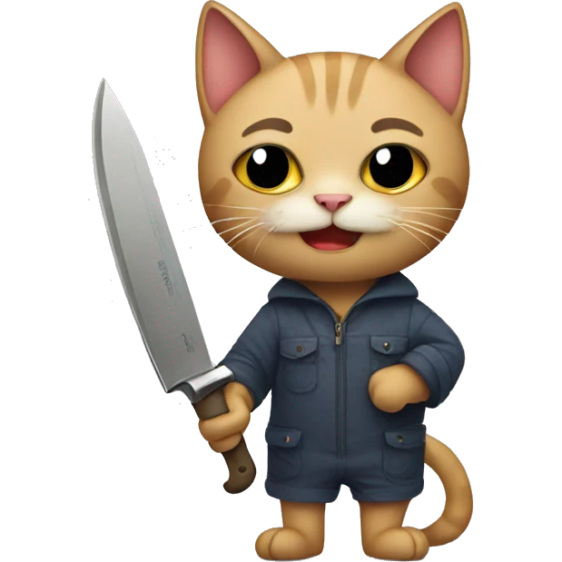cat with knife emoji