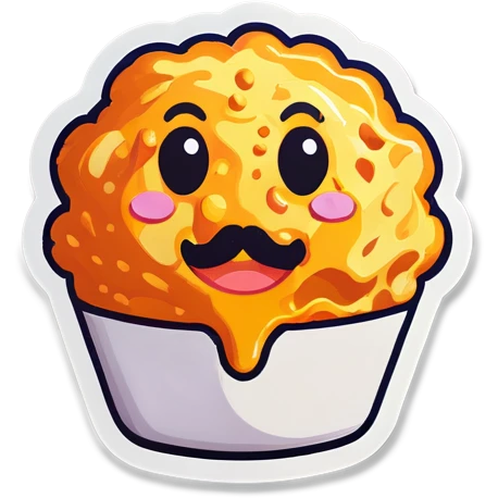 Melting fried cheese ball emoji