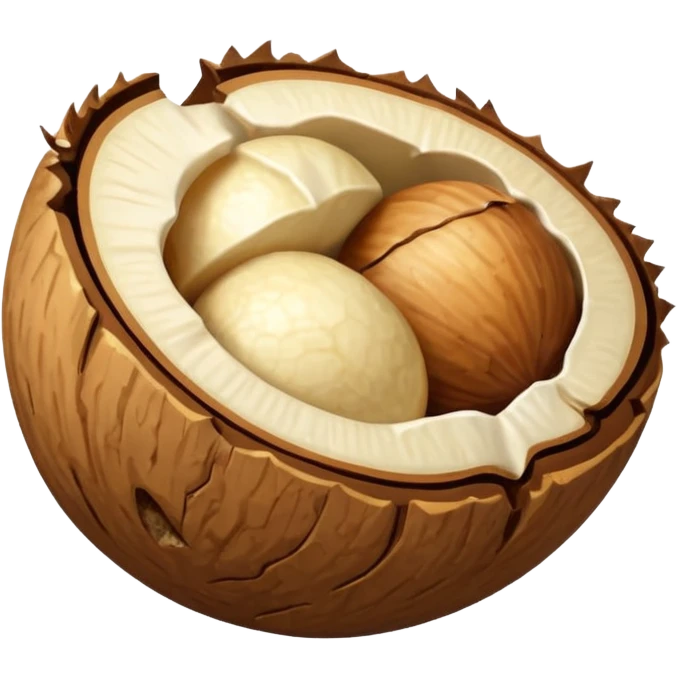 cracked open macadamia nut emoji