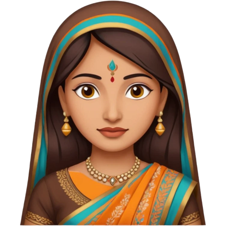 i need an indian in a sari just a face closeup emoji