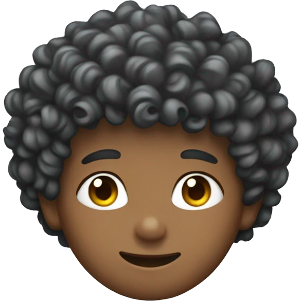 curly hair boy with bow on his head emoji