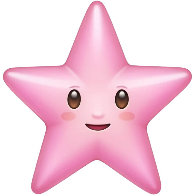 simple pastel pink star emoji