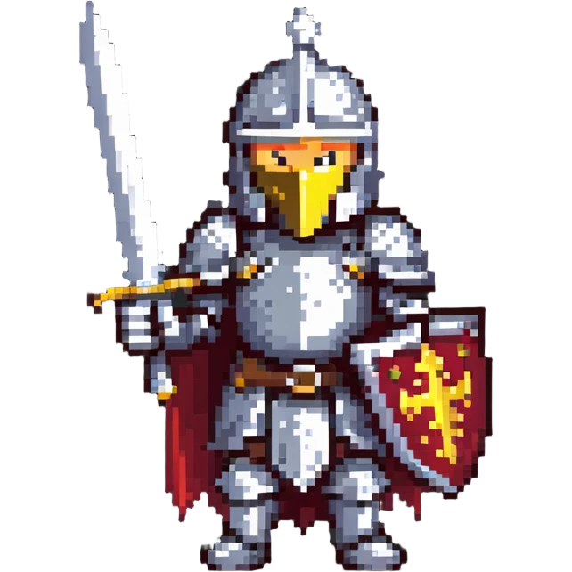 Dark knight with armor and sword emoji