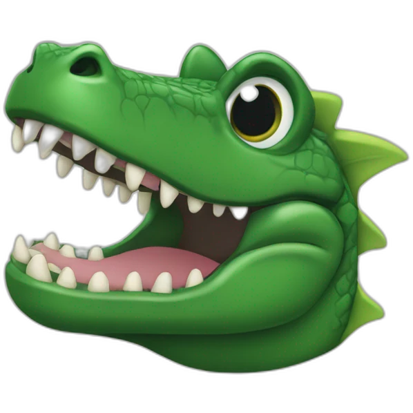 cara de cocodrilo divertida emoji