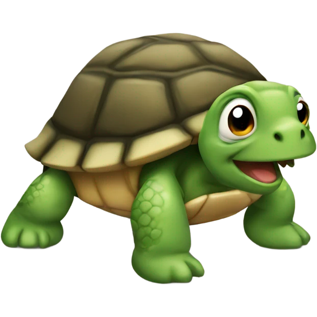 Stubborn turtle emoji