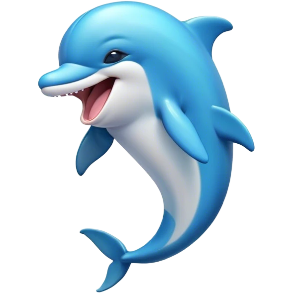 Cinematic Cute Yawning Dolphin Portrait Emoji, Head tilted slightly with a dramatic, wide-open yawn, showcasing a sleek, streamlined body with softly curved contours and drowsy, half-closed eyes, Simplified yet irresistibly adorable features, highly detailed, glowing with a soft, cozy oceanic glow, high shine, relaxed yet expressive, stylized with a dash of whimsical aquatic charm, soft glowing outline, capturing the essence of a drowsy yet affectionate dolphin that appears ready to stretch out and yawn its way out of the screen! emoji