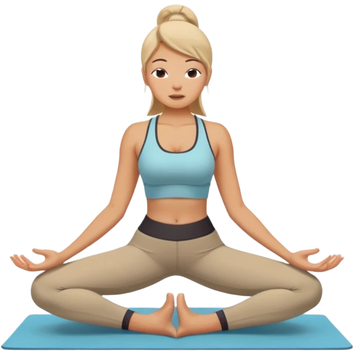 woman burping during yoga practice emoji