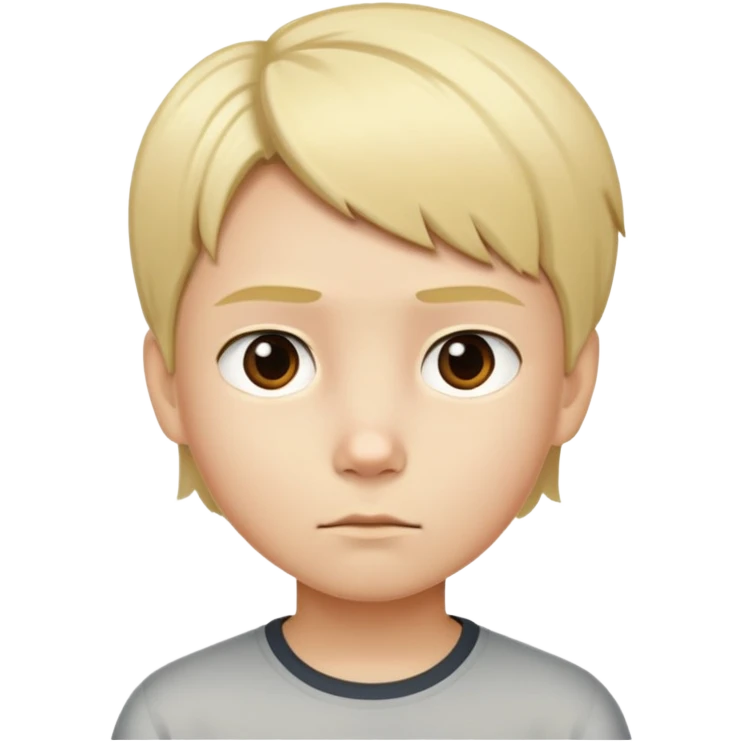 "- Nam
- 10 tuổi
- Da trắng
- Tóc ngắn, vàng, vuốt gọn gàng
- mặt nghiêm túc
" emoji