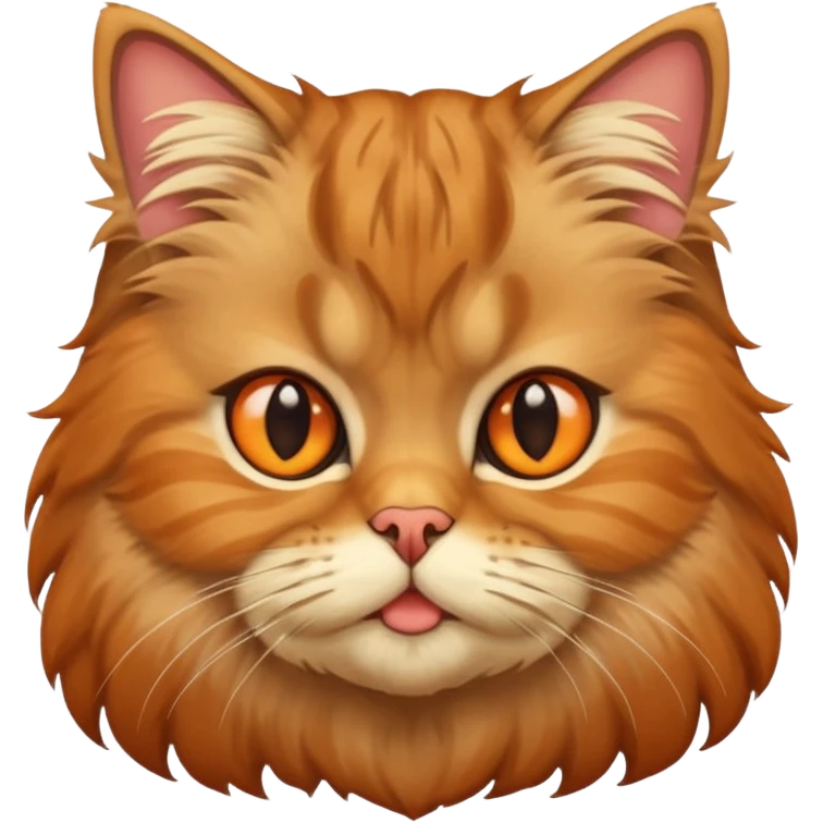 Tabby Persian cat head emoji
