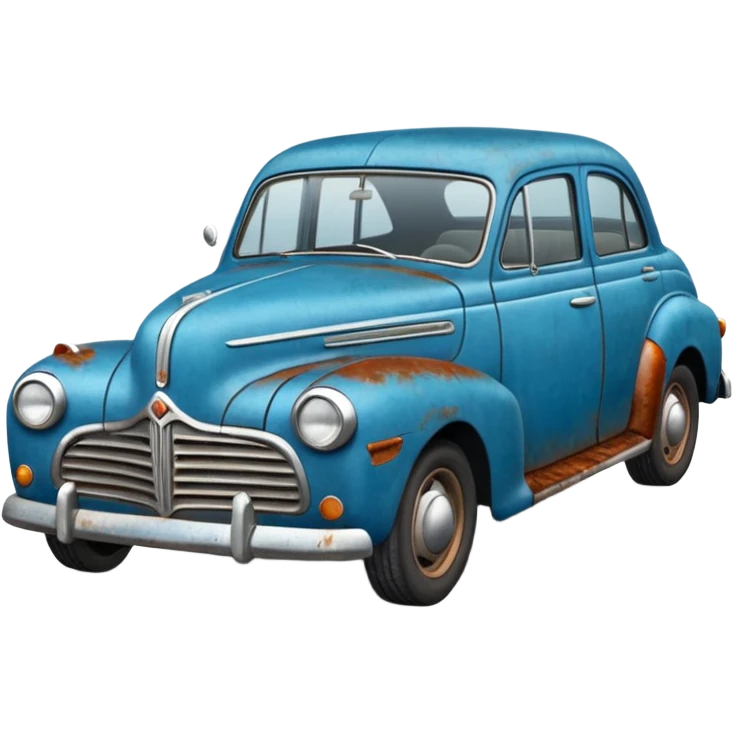 blue old car emoji