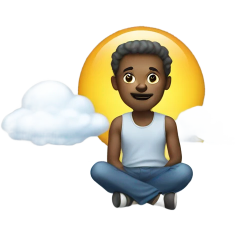 Man on a cloud emoji