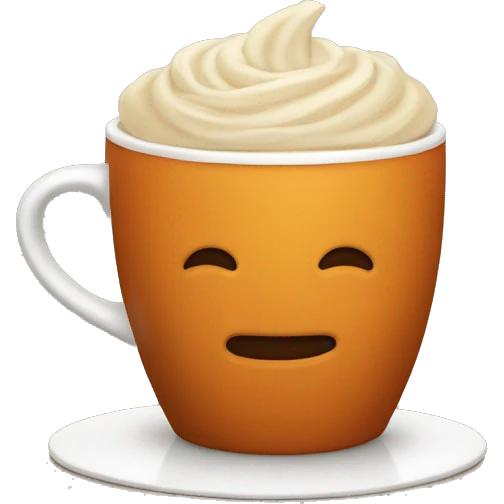 A cup of pumpkin spice  emoji