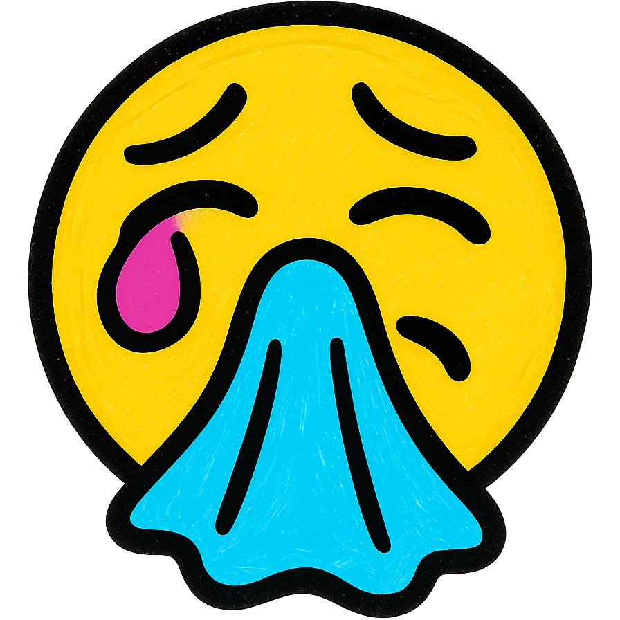 Combination of 🤧 and 🥲 emojis emoji