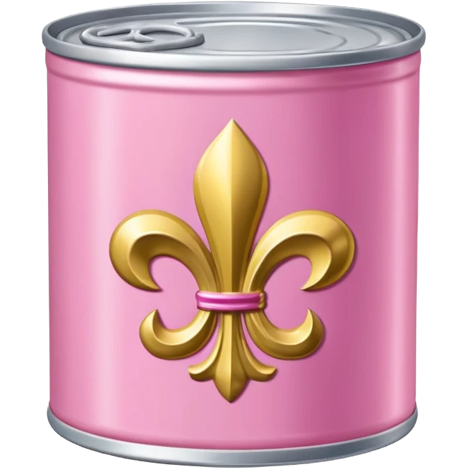 Jeff Koons style pink can of SPAM with Fleur de lis emoji