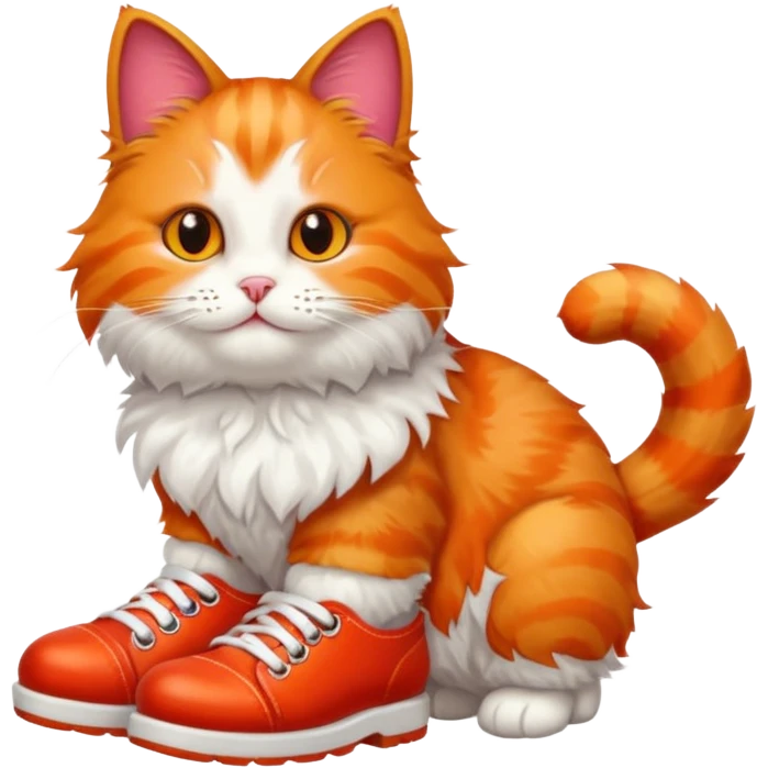Cat with shoes emoji