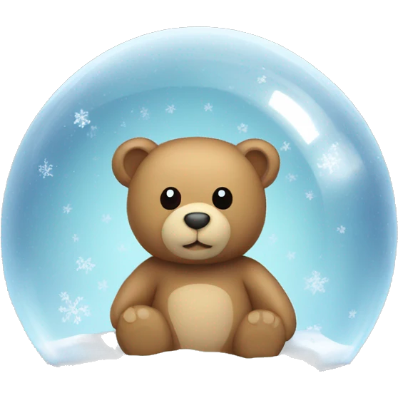 Teddy bear in a snow globe  emoji