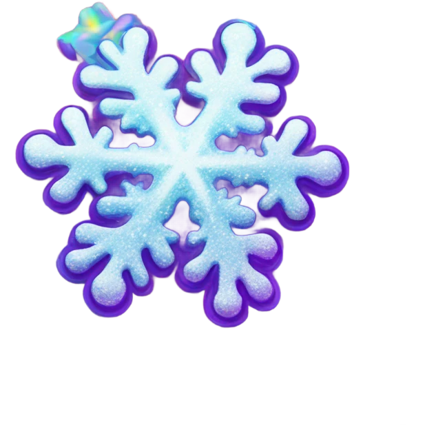 Lisa frank glitter snow flake  emoji