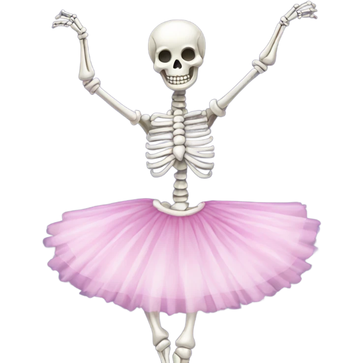Shiny ballerina skeleton  emoji