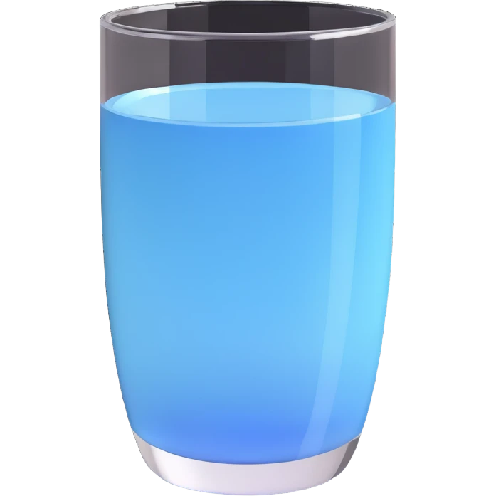  glass with water and without nothing emoji