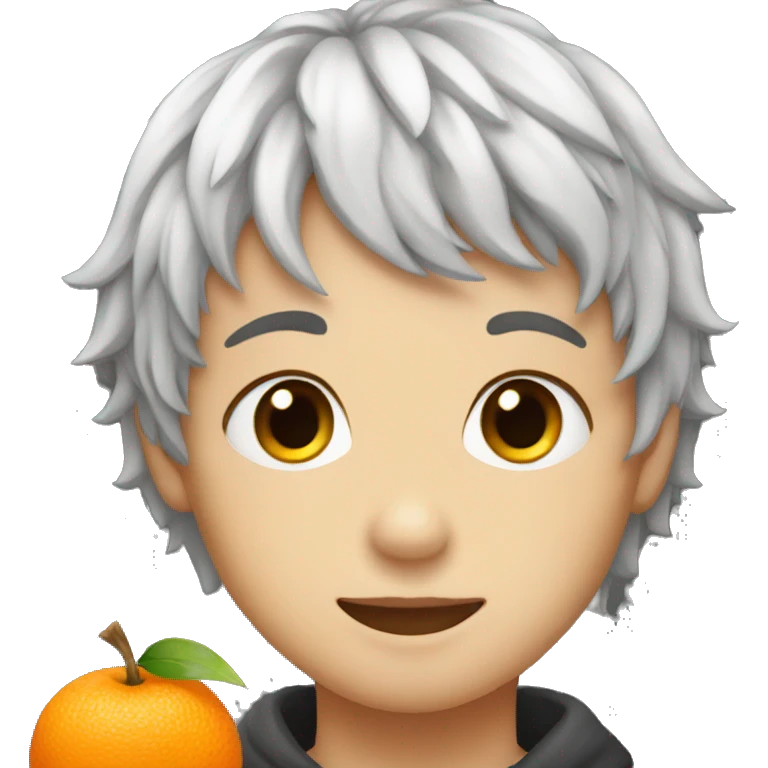 Suga with tangerine emoji
