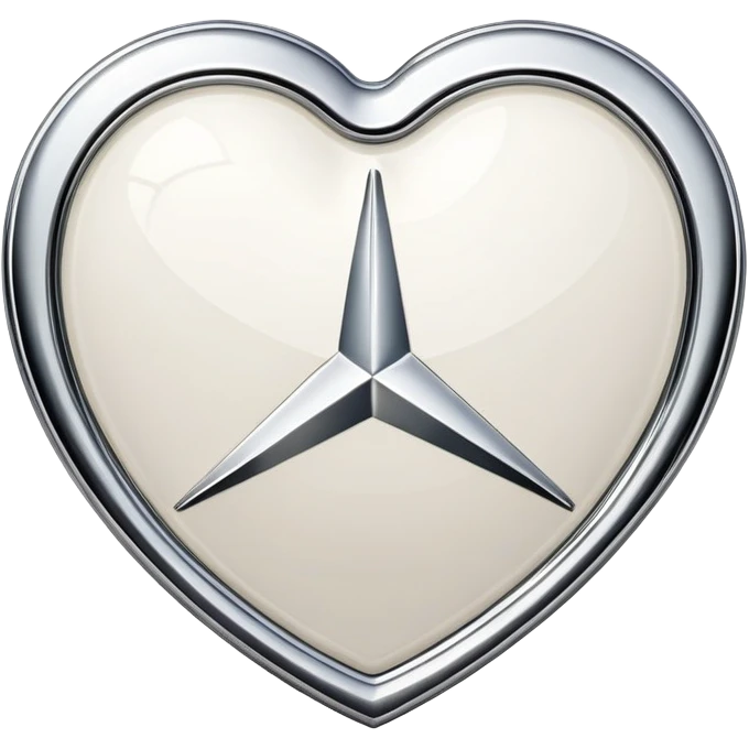 heart shaped Mercedes logo emoji