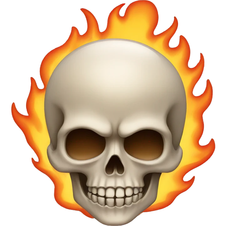 Skull with flames emoji