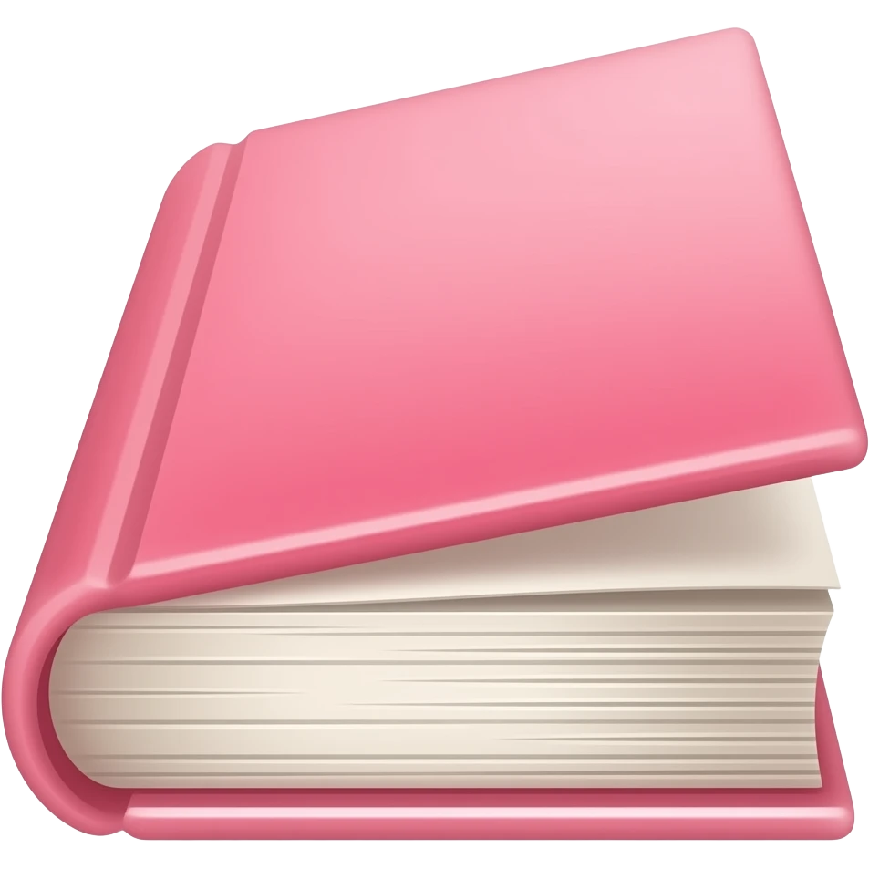 pink color book emoji