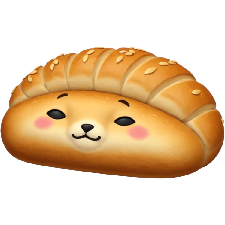 bread loaf taking a nap emoji