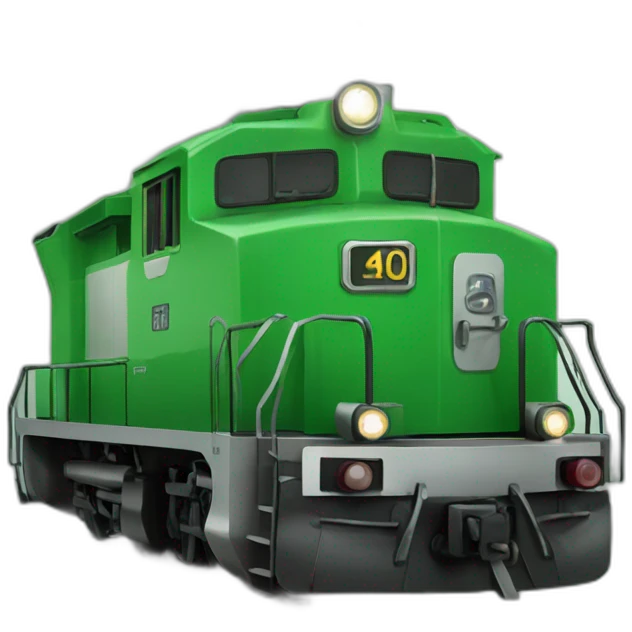 Locomotive verte emoji