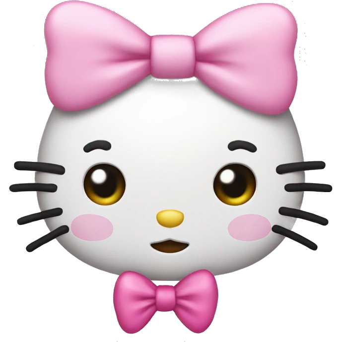 hello kitty w a pink bow emoji