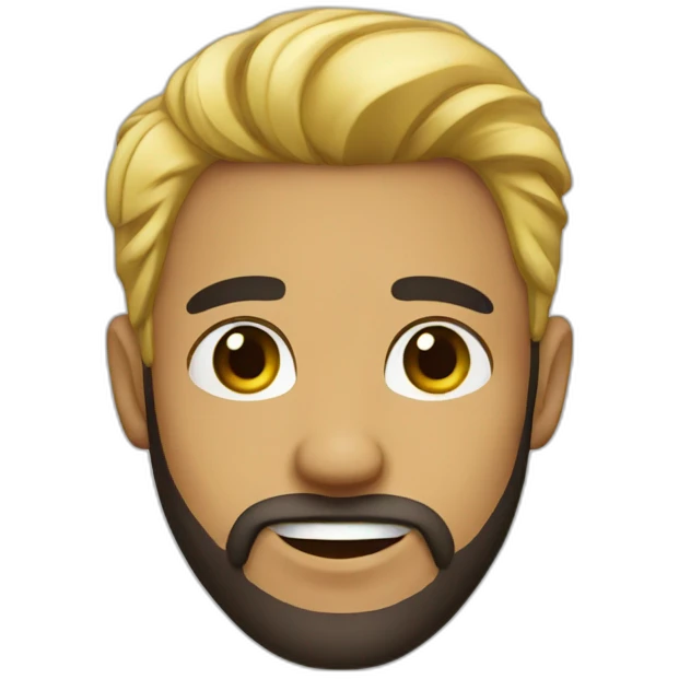 Latín with beard and blond hair emoji