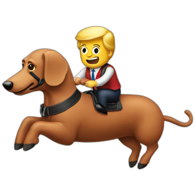 trump-riding-sausage emoji