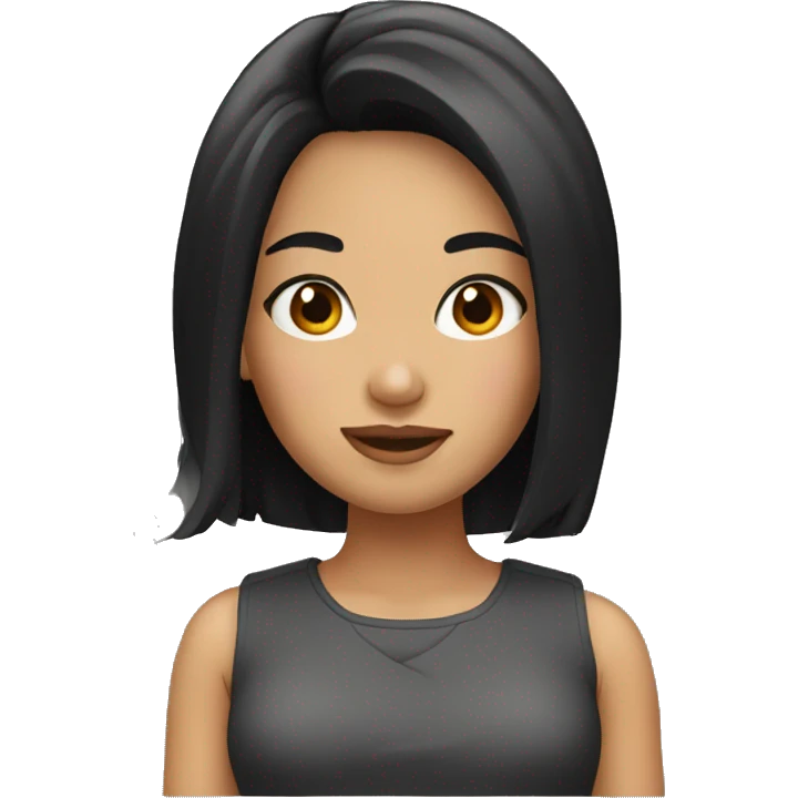 Girl with black Hair emoji