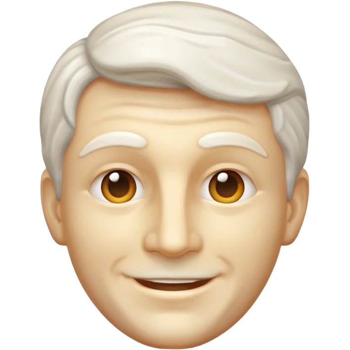 Marble style statue of man face happy emoji
