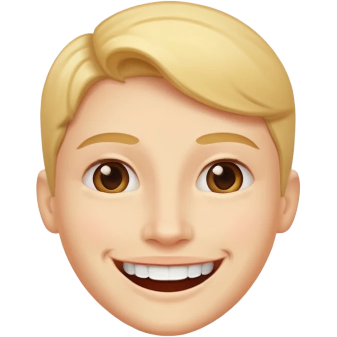 A smile with jawline emoji