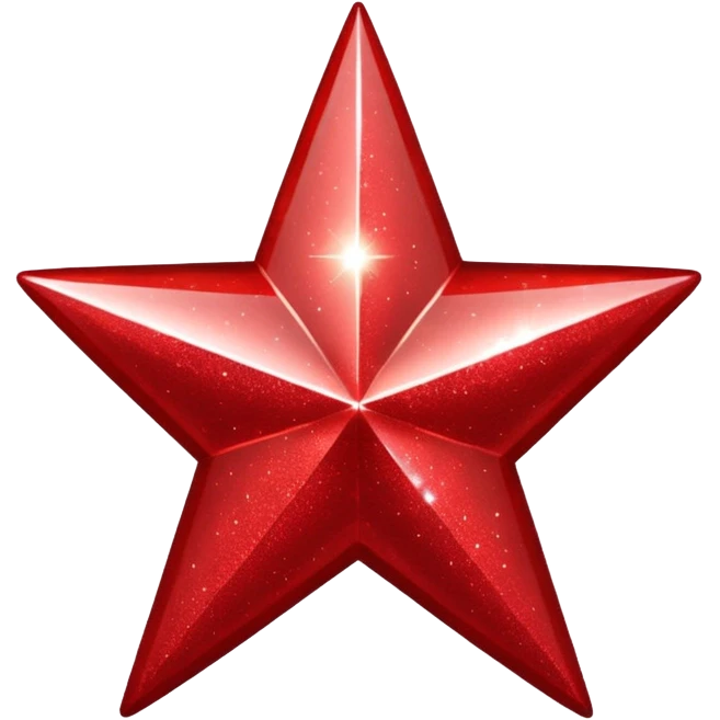 red glitter star  emoji