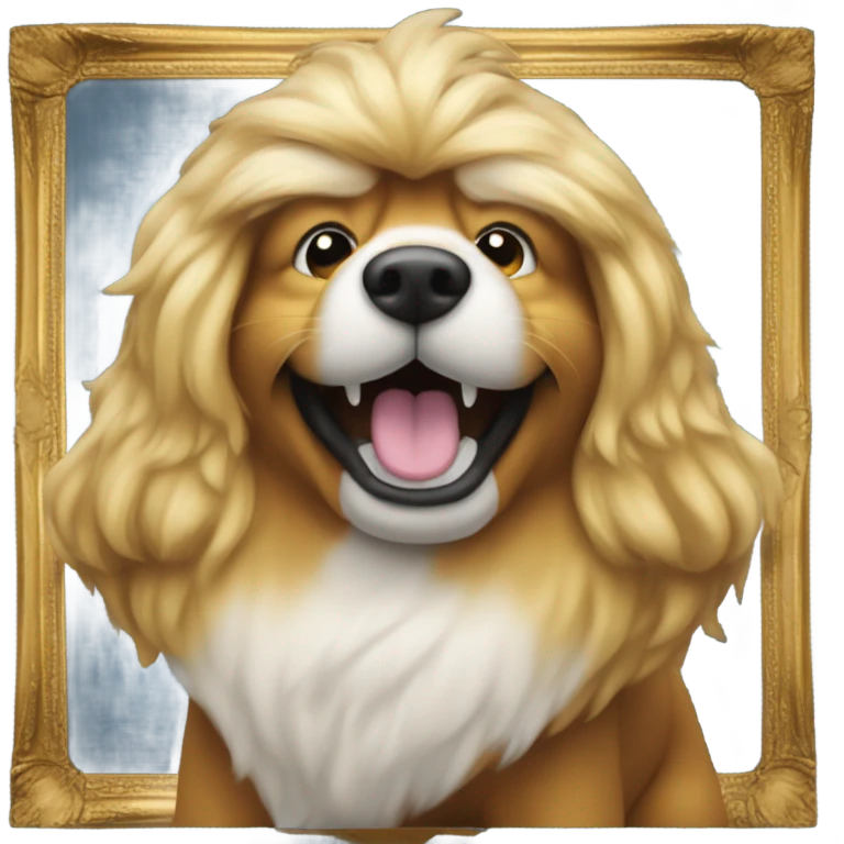 trump riding a dog emoji