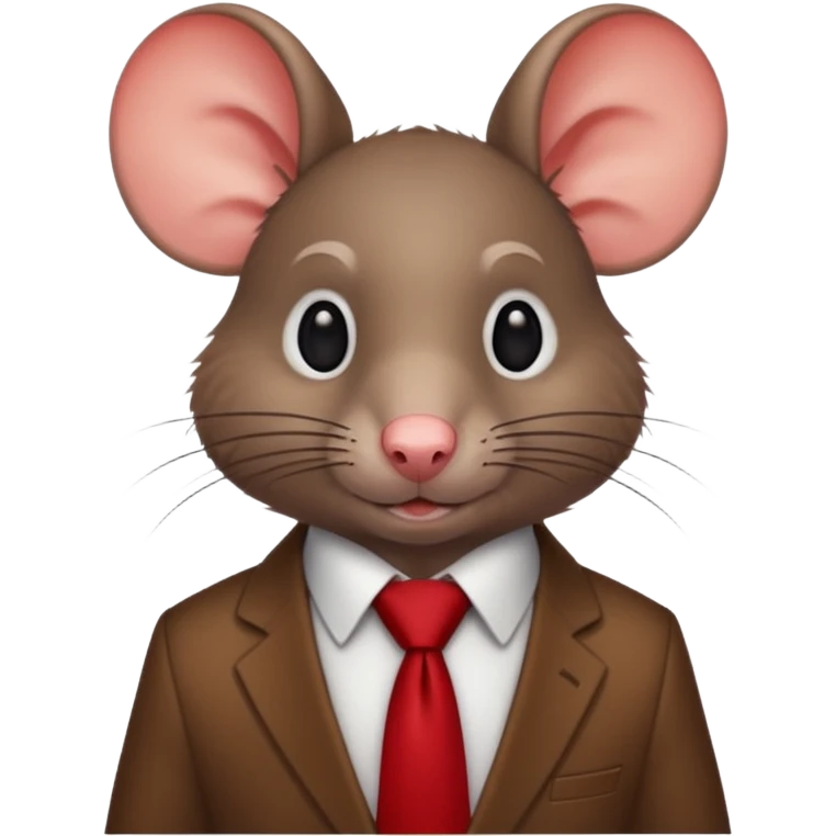 rat wearing  red tie emoji