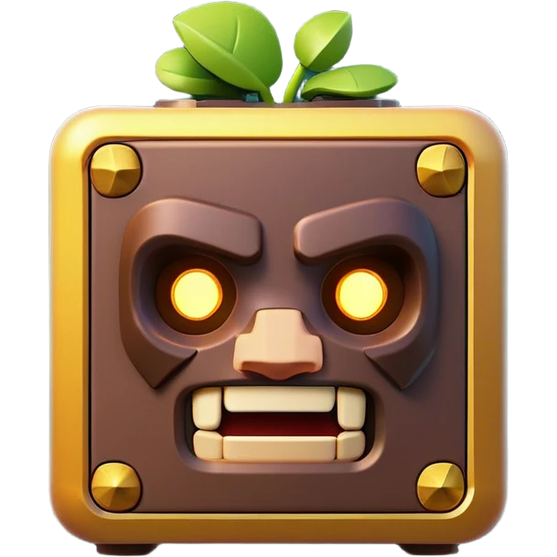 Clash of Clans aesthetic: Cinematic Playful Xbox Series X Console Portrait Emoji, rendered in a 3D vector-style similar to standard emojis with minimal shading and bold, simplified shapes. A compact, distinct form with signature details, softly glowing with a modern gaming energy charm. Simplified yet unmistakably iconic, highly detailed and consistent, glowing with a soft radiance and high shine. Stylized with a touch of next-gen innovation and a soft glowing outline, capturing the essence of a beloved gaming relic with a friendly, playful manner! emoji