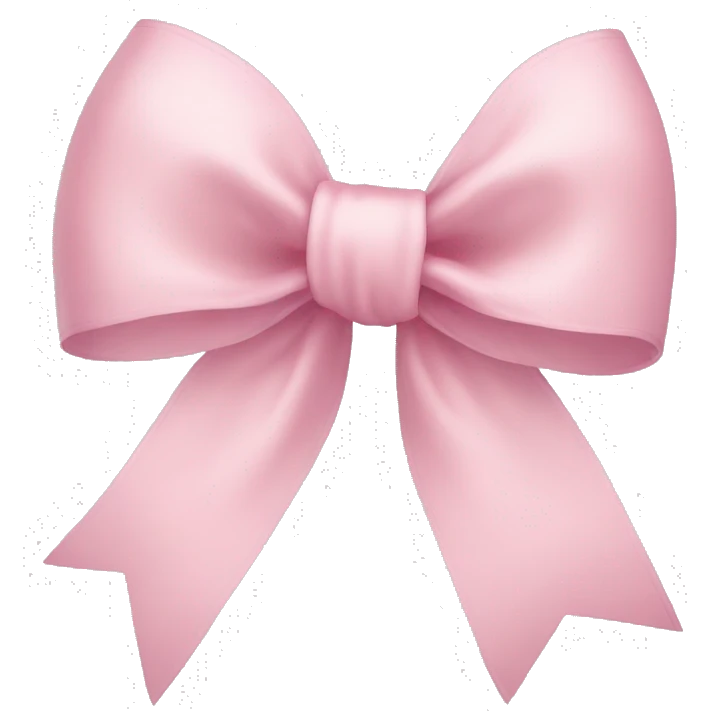 light pink ribbon bow emoji