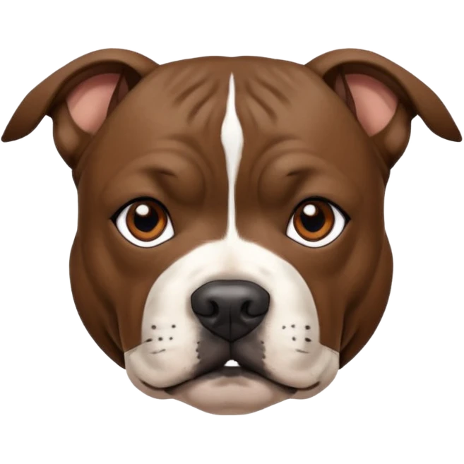 brindle staffordshire bull terrier head emoji