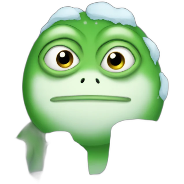 freezing snow pepe the frog emoji
