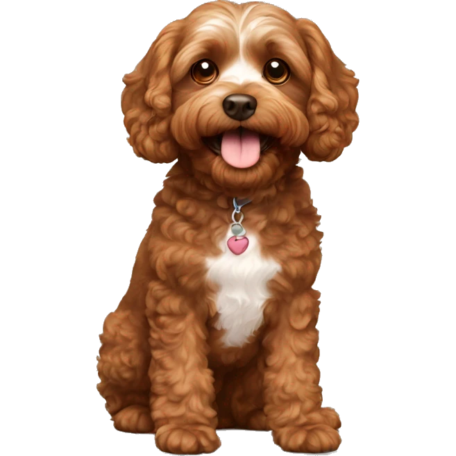 Brown cavapoo  emoji