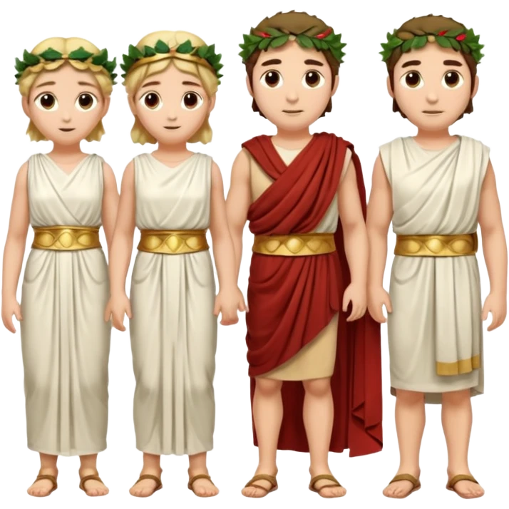 group of ancient greek men and women emoji