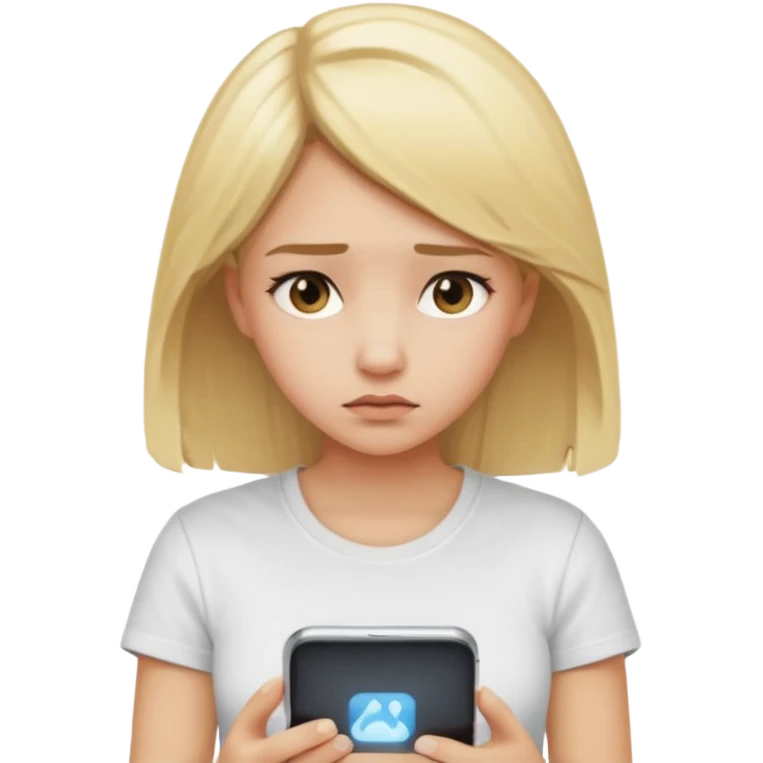 دختر که ناراحته داره تو گوشی میچرخه emoji