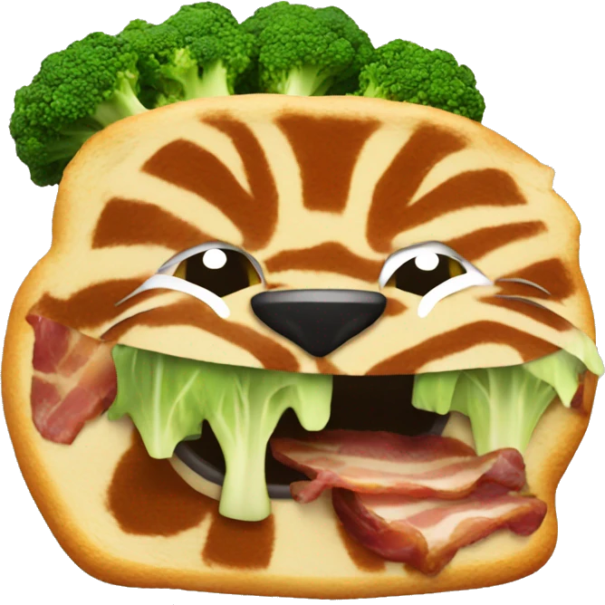 Tiger bacon broccoli  emoji