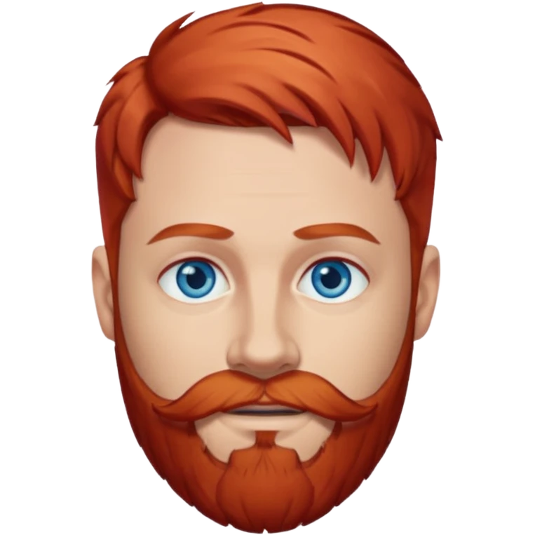 Dave Farrell with blue eyes, red hair and beard emoji