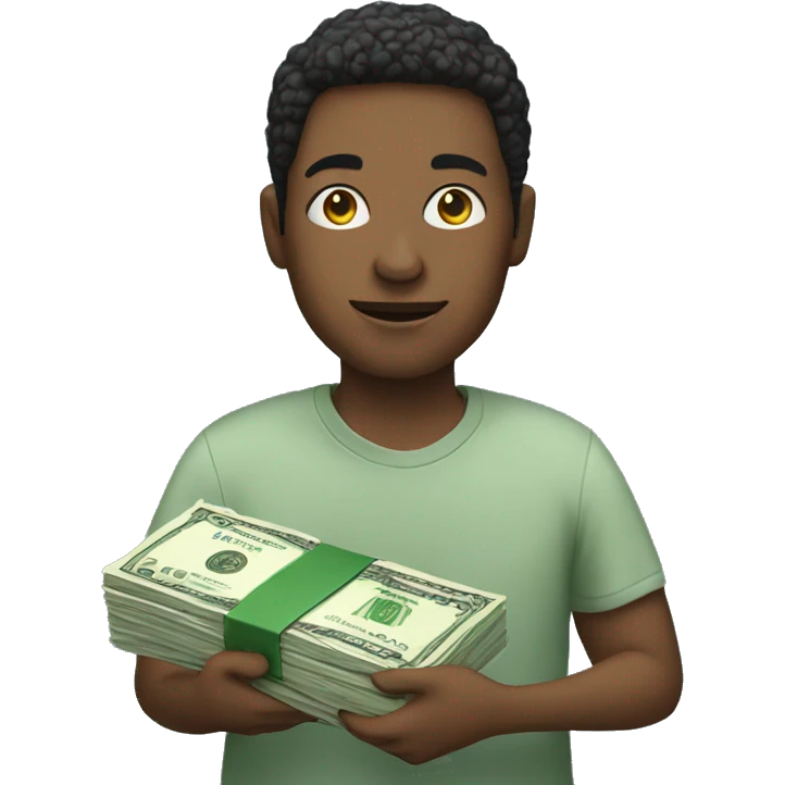 Person holding money emoji