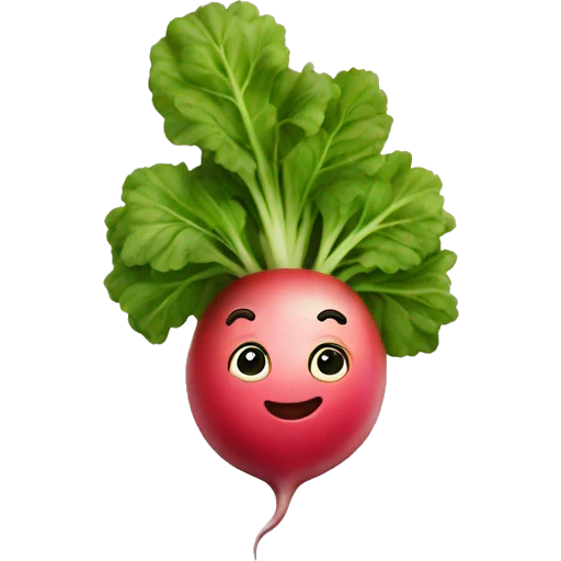 radish with face emoji